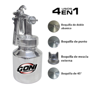 Pistola Goni Baja Presión, con vaso de 1 L 4 usos en 1 Mod 26-E 26EE