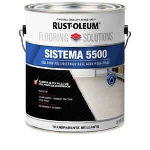 Sistema 5500, Sellador Poliuretano, Base Agua, Transparente Brillante Y 3,785 Lt.