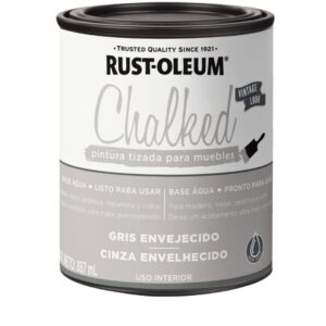 Chalked, Pintura Tizada, Base Agua De Interior, Gris Envejecido, 887ML Y ACABADO ULTRA MATE.