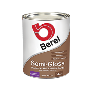 Semi Gloss, Serie 2000,  4L, color blanco y Acabado Semi Brillante.