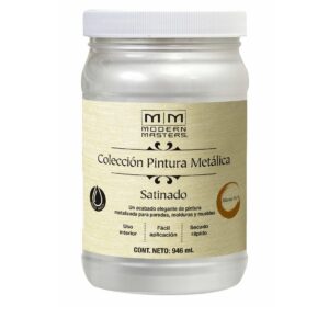 Modern Masters, Pintura Metálica, Base Agua, Blanco Perla Satinado Y 946ML.
