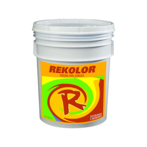 Pintura Rekolor, 19L, color blanco Y AcabAdo Mate.