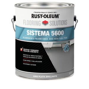 Sistema 5600, Recubrimiento Poliuretánico, Base Agua, Gris Plata, 3.78L y Semi Brillante.