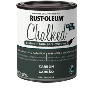 Chalked, Pintura Tizada, Base Agua de Interior, carbón 887ML Y ACABADO ULTRA MATE.