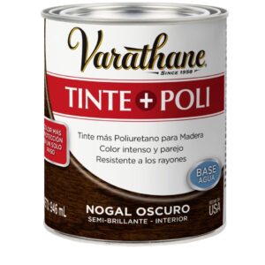 Varathane, Tinte para Madera + Poliuretano Nogal Oscuro, SEMI BRILLANTE  Y 946ML.