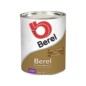 Berel, Esmalte Metálico, 1l, oro palido y Acabado Brillante.