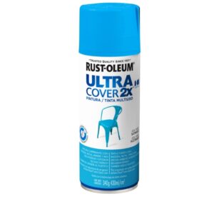 Ultra Cover 2X, Pintura Multiuso en Aerosol, azul oasis satinado Y 430ML.