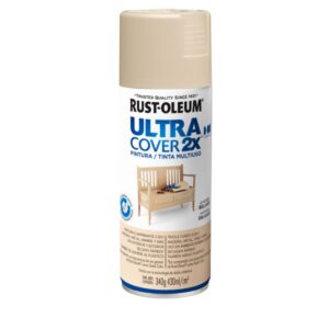 Ultra Cover 2X, Pintura Multiuso en Aerosol, almendra brillante Y 430ML.