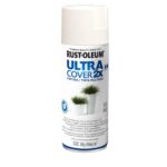 Ultra Cover 2X, Pintura Multiuso en Aerosol, Acabado Mate, color blanco mate y 430ml.