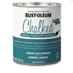 Chalked Pintura Tizada, Base Agua de iNTERIOR , color VERDE ESTANQUE Y 887ML.