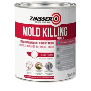 Zinsser Mold Killing Primer - Fondo Eliminador de Hongo y Moho, BASE AGUA, COLOR BLANCO Y 946ML.