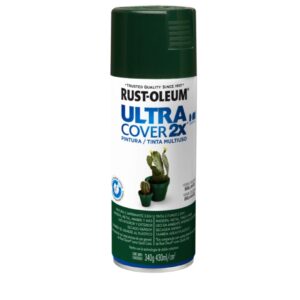 Ultra Cover 2X, Pintura Multiuso en Aerosol, Verde Oscuro Brillante Y 430ML.