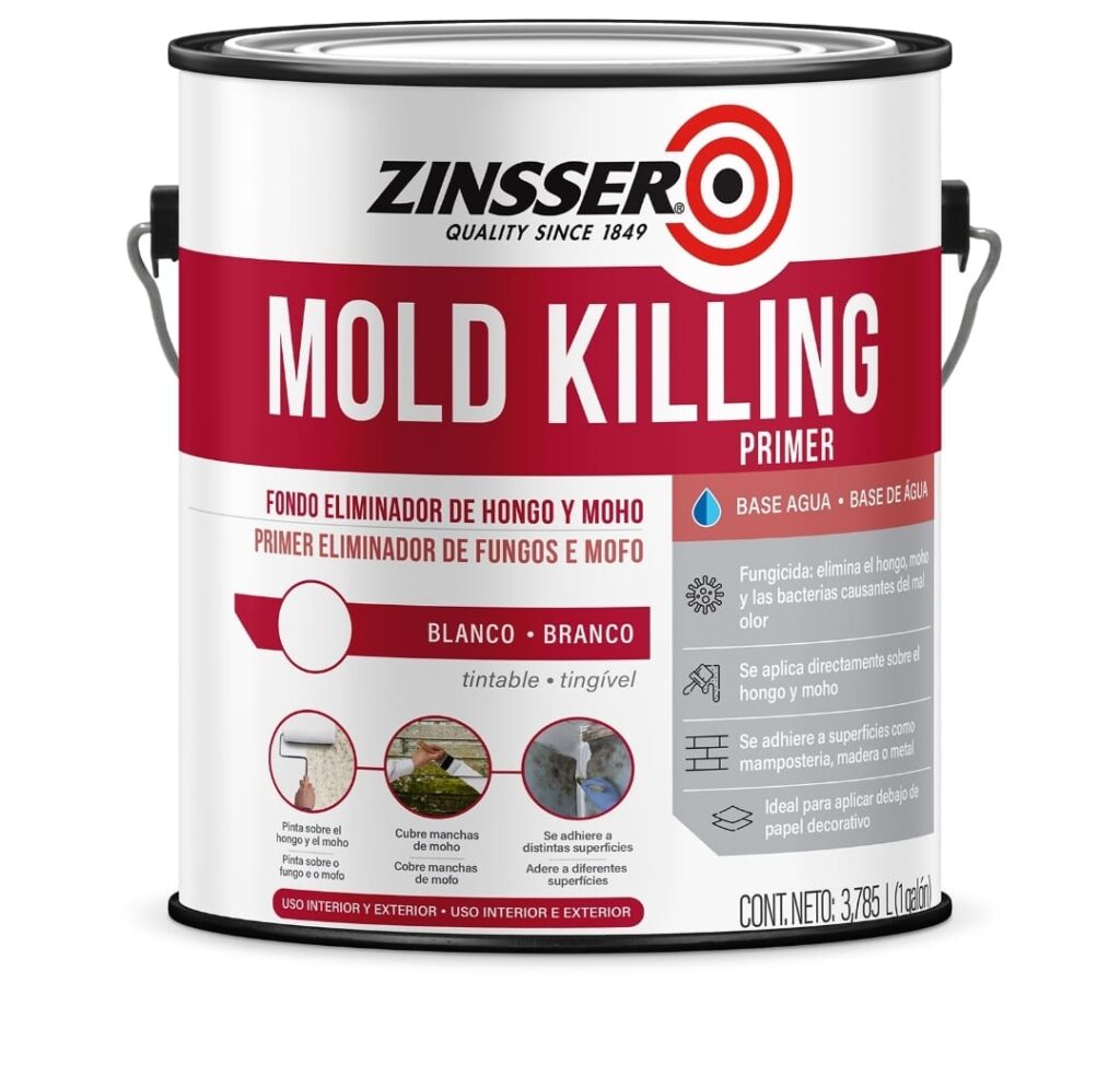 Zinsser Mold Killing Primer, Fondo Eliminador de Hongo y Moho, color