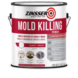 Zinsser Mold Killing Primer, Fondo Eliminador de Hongo y Moho, color blanco y 3,785L