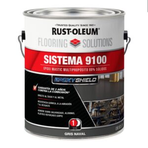 Sistema 9100, Epoxi Mastic, Gris Naval  (Base 3,785L, Activador 3,785L) Brillante.